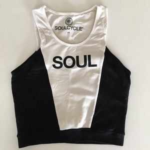 SoulCycle Crop Top/Sports Bra in B/W